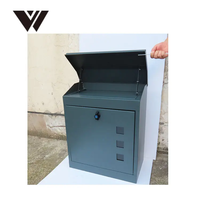 Boîte aux lettres extérieure personnalisée autoportante en métal thermolaqué, grande capacité pour la réception de colis et de lettres