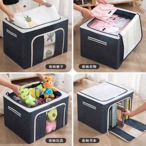 Caja de tela plegable, duradera, transparente, de diseño moderno, para almacenamiento en el hogar, para baño, comedor, sala de estar y dormitorio - Product Image 4