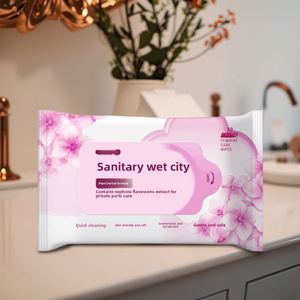 Lingettes d'hygiène féminine pour femmes, soins féminins, nettoyage de la zone <span class=keywords><strong>intime</strong></span>, lingettes humides, matériau non tissé, vente en gros d'usine - Product Image 2