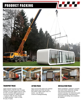 Cammi House – Lot de 2 maisons capsules contemporaines en acier, 40HQ, 60 % de réduction sur les frais de transport, module d'hébergement design contemporain pour villa