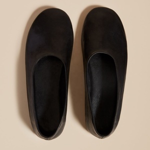 Ballerina classica <span class=keywords><strong>bianca</strong></span> nera con un alto Vamp pantofole <span class=keywords><strong>di</strong></span> lusso per le donne in vera pelle <span class=keywords><strong>ballerine</strong></span> <span class=keywords><strong>di</strong></span> copertura scarpe per le signore - Product Image 3