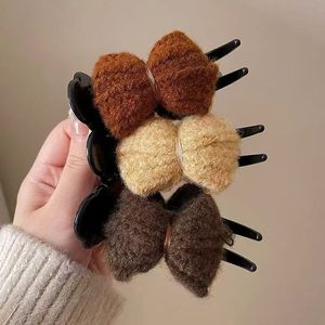 Pince à cheveux bordeaux avec nœud, 12 cm, outil de fixation pour queue de cheval haute, pour femmes, usage quotidien - Product Image 3