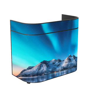 Corled thanh biểu tượng tùy chỉnh kim loại Đảng DJ bảng p2.5 <span class=keywords><strong>LED</strong></span> hiển thị Máy nghe nhạc đồ nội thất DJ Booth cho câu lạc bộ đêm p2.5 <span class=keywords><strong>LED</strong></span> bức tường video - Product Image 1