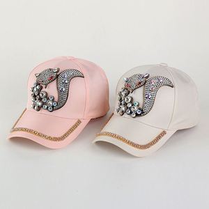 Casquette de baseball décontractée et polyvalente en denim tissé ethnique vintage automne-hiver, avec strass, épaisse et personnalisée, très tendance - Product Image 2