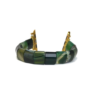 <span class=keywords><strong>Correa</strong></span> de Reloj de Ágata con Piedras Preciosas al por Mayor, 38mm 45mm 13x15MM, Pulsera Elástica con Cuentas para Reloj Inteligente <span class=keywords><strong>Apple</strong></span> Iwatch - Product Image 3
