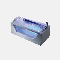 Bain à remous de luxe de haute qualité pour spa intérieur, jets de massage, jacuzzi rectangulaire en acrylique, spa portable, baignoire autoportante