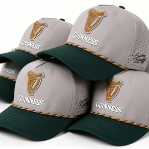 Casquette de golf perforée en polyester respirant à séchage rapide avec cordon, patch personnalisé en PVC caoutchouc pour performance, style camionneur - Product Image 6