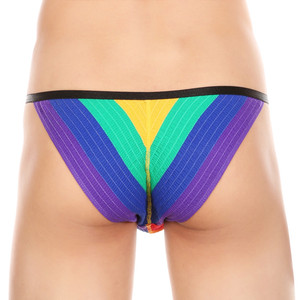 Polyamide <strong>Men</strong> Breathable Eco-Friendly Rainbow Colorful Detachable <strong>Briefs</strong> Bulge Pouch Underwear - Product Image 6