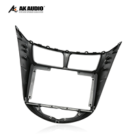 Cubierta de Tablero de Instrumentos de Plástico ABS+PC para Hyundai Verna I25 Accent 2010-2014, Marco de Control Central Moderno para Automóvil de 9 Pulgadas, Radio con Sistema Android