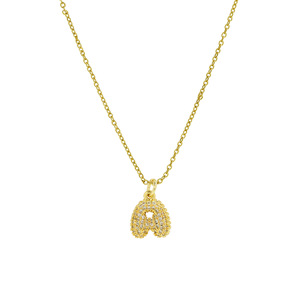 Simpatico ciondolo con nome di diamanti in oro a bolle 3D collana con lettere a palloncino e ciondolo con Puff iniziale regalo di <span class=keywords><strong>san</strong></span> <span class=keywords><strong>valentino</strong></span> <span class=keywords><strong>per</strong></span> <span class=keywords><strong>lei</strong></span> - Product Image 5