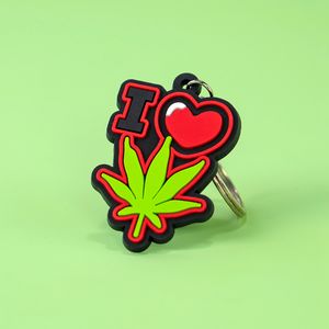 Bestseller ODM Schlüsselanhänger Deko PVC Schlüsselringe Großhandel Werbeartikel Kundenspezifische Bunte Blätter Accessoires Charms Bulk Wasserdicht - Product Image 4