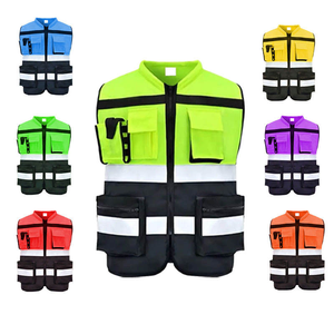 Chaqueta de seguridad a prueba de viento, chaquetas de seguridad, chaleco de herramientas, chalecos de seguridad reflectantes, múltiples bolsillos para construcción, chaleco Hivi - Product Image 2
