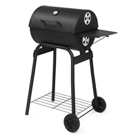 Twins Cook Premium - Barbecue coréen moderne en fer avec grille de cuisson chromée pour grillades au charbon de bois en extérieur