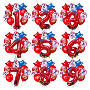 Palloncini in Foil a Tema Spider <span class=keywords><strong>Rosso</strong></span> e Blu da 40 Pollici, Decorazioni per Feste di Compleanno a Tema Cartoni Animati - Product Image 1