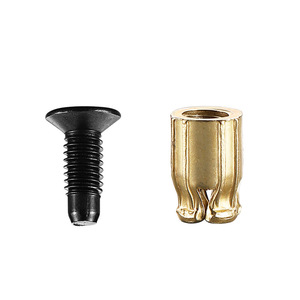 Vis d'expansion à insert métrique pour quincaillerie de porte d'armoire, finition noir mat - Product Image 2