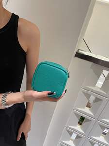 Gran oferta, de cuero bolso cruzado Mini genuino, bolso de almacenamiento pequeño a la moda para mujer, monedero con lápiz labial, monedero - Product Image 3