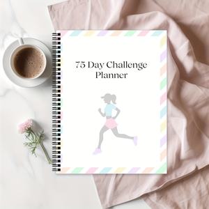 Planificateur de défi de 75 jours Journal d'entraînement Suivi des repas Mesure de la progression Calendrier d'admission d'eau avec couverture en papier lié en spirale - Product Image 2