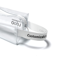 Sacs en PVC transparents personnalisés avec logo d'usine, étanches, à fermeture éclair, de luxe, pour maquillage, papeterie et crayons