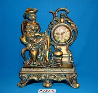 Horloge de bureau en résine Art Déco antique, décoration pour femmes, mouvement électronique à quartz, affichage à aiguilles, décoration de Noël