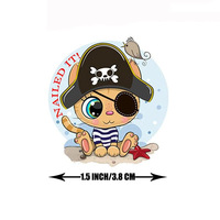 Rollo de Pegatinas de Animales con Ojos Grandes y Lindos de Dibujos Animados, Gato Pirata, Búho, Pegatinas de Recompensa para Niños y Estudiantes para el Aula