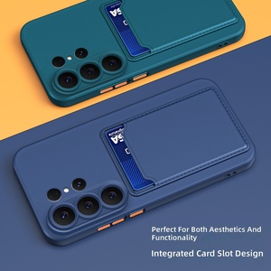 Funda para Teléfono S26 Ultra con Ranura para Tarjetas, Compatible con S25 Plus, <span class=keywords><strong>Color</strong></span> Sólido, con Soporte para Tarjetas S24, Protección Total - Product Image 2