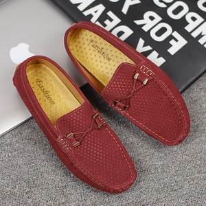Chaussures mocassins en cuir pour hommes, grande taille, 4 saisons, fabrication artisanale, cousues, fermées, respirantes, pour la marche décontractée et la conduite - Product Image 4
