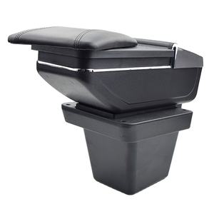 Accoudoir en cuir <span class=keywords><strong>de</strong></span> VW <span class=keywords><strong>Tiguan</strong></span> allespace, boîte <span class=keywords><strong>de</strong></span> rangement, intérieur à filetage rouge, ABS, repose-bras, accessoires, offre spéciale - Product Image 1