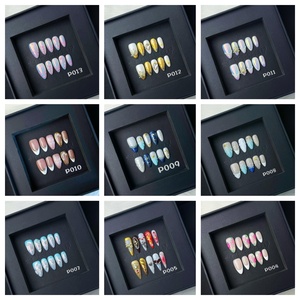 <span class=keywords><strong>Ongles</strong></span> en acrylique de luxe personnalisables, forme amande 3D, 10 pièces, 100% faits à la main, <span class=keywords><strong>faux</strong></span> <span class=keywords><strong>ongles</strong></span> de haute qualité - Product Image 6