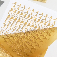 Autocollants décoratifs DIY pour journal, étiquettes adhésives imperméables estampées à chaud avec lettres anglaises, style Ins, pour scrapbooking