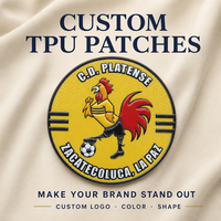 Écussons 3D en TPU thermocollants personnalisés avec logo en relief pour vêtements de sport, vestes et vêtements de travail