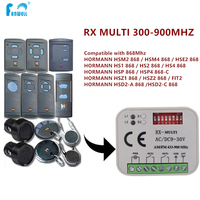 Control Remoto Inalámbrico para Puerta de Garaje, 300-868MHz, con Código Fijo y Variable, Metálico, FW-MR300