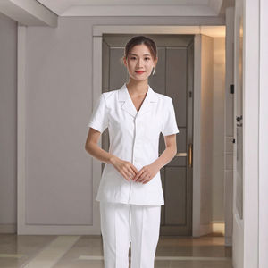 Servizio OEM: Camice Bianco da Laboratorio a Maniche Corte, Top e Pantaloni, Uniforme per Dentisti e Ospedali, Abbigliamento Medico per Laboratorio e Ufficio - Product Image 3