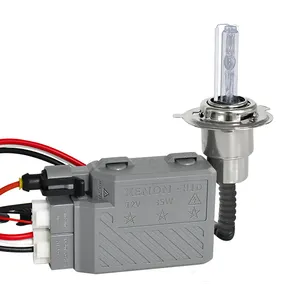 Farol de xenon para motocicleta, 35w, hid, lâmpada para moto, h4, ba20d, h6, hi/lo, 6000k, hid, kit de farol de milha, dc12v