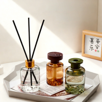 Bouteille diffuseur en verre sur mesure 500 ml, bouteille diffuseur de luxe, look élégant pour hôtel haut de gamme, villa, aromathérapie assortie