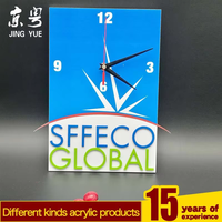 Horloge murale 3D en acrylique SFFECO GLOBAL, affichage de logo personnalisé, écologique, moderne, décoration pour la maison et les entreprises