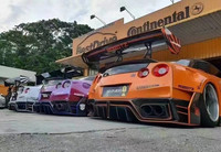 Kit carrosserie en fibre de carbone ROBOT pour Nissan GTR R35, comprenant pare-chocs avant et arrière, jupes latérales et capot, kit largeur de carrosserie Robot