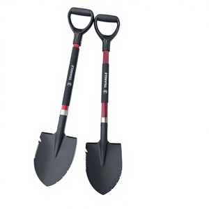 Pelle de sauvetage tout-terrain portable pour voiture en acier au manganèse avec pointe triangulaire inversée en fibre, lame de 17 cm x 23,5 cm, design pointu - Product Image 2