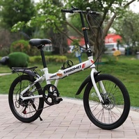Sepeda Lipat Mini Baru 12 Inci 14 Inci Rem Cakram Pria Wanita Pelajar Portabel Ultra Ringan Kecepatan Variabel Pedal Biasa