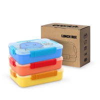 Boîte à lunch pour enfants en acier inoxydable 304 + PP avec design de dessin animé