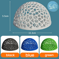 Nids d'abeilles en plastique noir pour poissons, abris en forme de coquille, décorations d'aquarium pour la reproduction des crevettes et des poissons