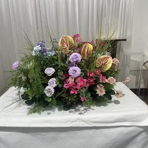 Runner Floreale Artificiale Verde IFG Fatto a Mano, Lunghezza 60cm, per Allestimento e Decorazione di Scene - Product Image 4