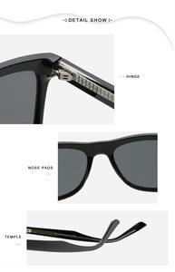 Мужские солнцезащитные очки высокого качества, классические квадратные солнцезащитные очки в стиле ретро - Product Image 6