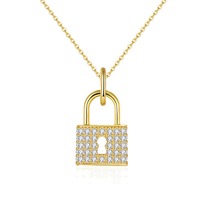 Collier pendentif en argent sterling 925 plaqué or pour femmes, étanche, avec moissanite, colliers d'amitié, fabrication de bijoux