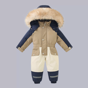 Kids Baby Warm Hooded Jacket Snowsuit Pant <b>Overall</b> Custom Design and Logo Printing Snowsuit - Product Image 6