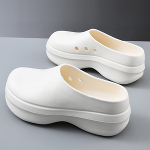 Chef's <b>Shoes</b> Unisex Thick-Soled <b>Closed</b>-<b>Toe</b> Slippers White EVA Breathable Non-Slip Outdoor Wear <b>Summer</b> Comfortable Footwear - Product Image 1