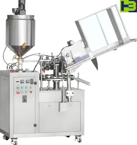Gran oferta, máquina de llenado eléctrica para pasta de crema en polvo, mezcla de vidrio de calentamiento, componentes PLC para aplicaciones químicas