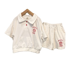 Imprimé deux pièces pour garçons vêtements amples tenue pour enfants à la mode bébé été T-Shirt Shorts garçons ensemble de vêtements - Product Image 1