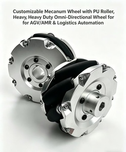 Roue Mecanum personnalisable avec rouleau en PU, omnidirectionnelle robuste pour AGV/AMR et automatisation logistique, mouvement omnidirectionnel libre - Product Image 5