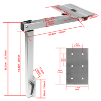 Table pliante réglable en hauteur, pivotante, en alliage d'aluminium, ARGENT, pour camping-cars, caravanes, hôpitaux, appartements