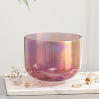 Bol chantant en cristal de quartz Jinfang 432HZ/440HZ, bol chantant d'alchimie pour améliorer la méditation
